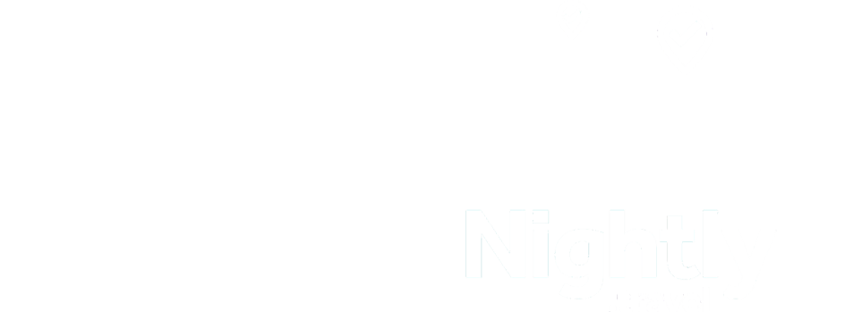 logo Nightly Travel white quote